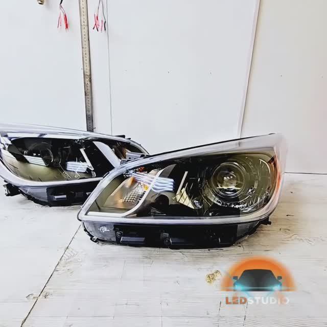 Kia Rio 4 светодиодный комплект фар смотреть онлайн