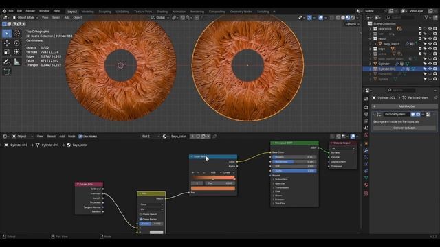 12 Modeling Character In Blender. Eye Texture Текстура глаза #3dmodeling #cgi #blender