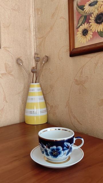 Блюдце нашло чашку или чашка нашла блюдце ☕#фарфор#ча? смотреть онлайн