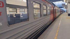 Отправление электропоезда ЭТ2М-108 сообщением «Тверь - М