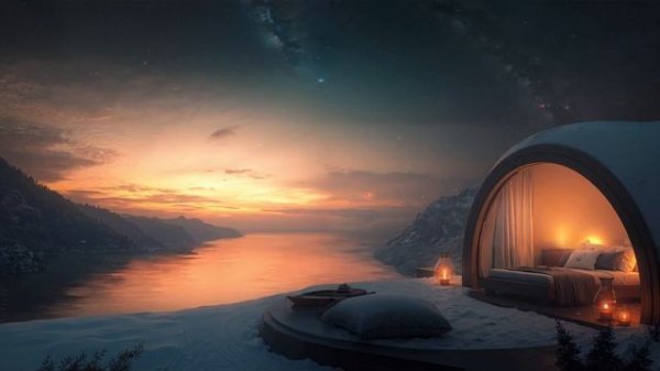 Chillstep Horizon Snowy Peaks & Peaceful Retreat ~ Starlit Escape