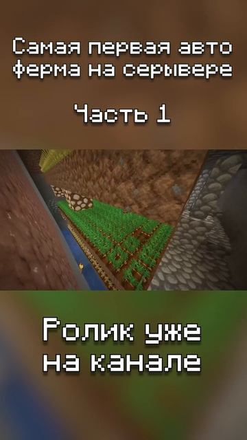 Самая первая авто ферма на сервере Minecraft часть 1 #minecraft # смотреть онлайн