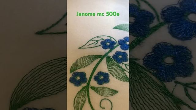 Вышивка на фетре машиной Janome Mc500e