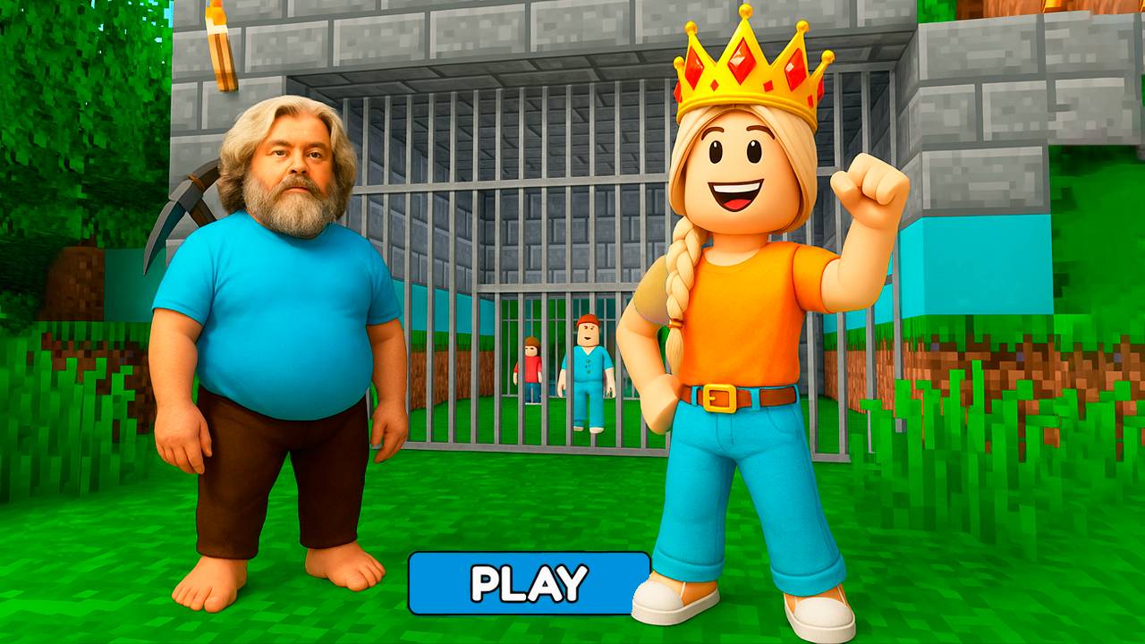 роблокс СБЕГИ ОТ СТИВА из МАЙНКРАФТ ФИЛЬМ в ROBLOX 😅 смотреть онлайн