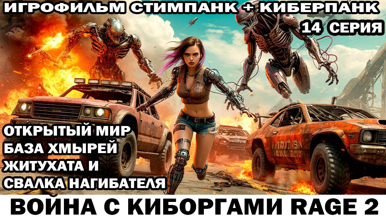 Война с киборгами Rage2 в стиле стимпанк киберпанк фоллаут Житухата и Свалка нагибателя 14 серия смотреть онлайн
