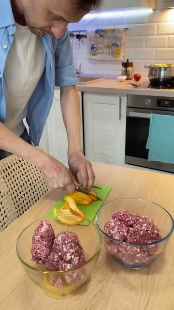 Готовлю мой любимый фаршированный перец #еда #cooking #рец смотреть онлайн