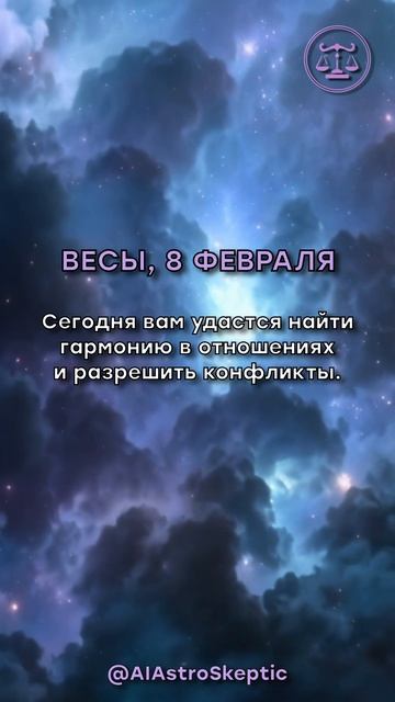 Весы, 8 Февраля смотреть онлайн