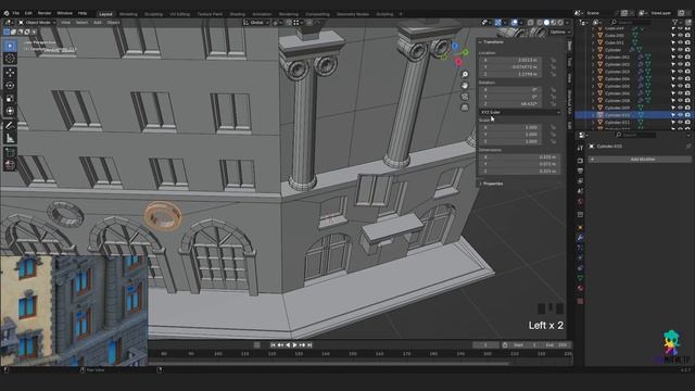 Моделируем архитектуру в BLENDER | Урок 6 смотреть онлайн
