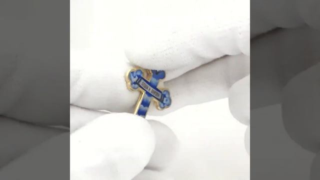 Золотой крестик с эмалью смотреть онлайн