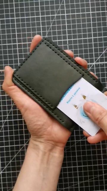 зажим для денег из натуральной кожи ручной работы