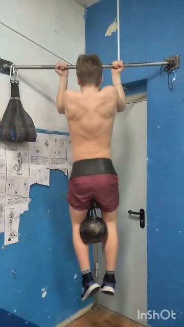 подтягивание на турнике с доп весом 27 кг. смотреть онлайн