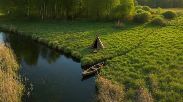Один на один с природой | Тихая ночевка у реки и рыбалка смотреть онлайн