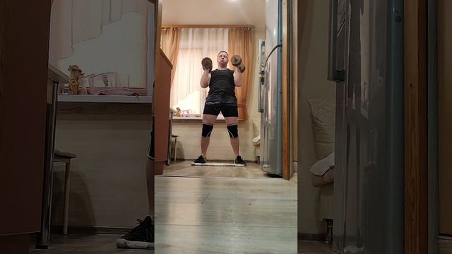 Кластеры с гантелями.Гантели 2×20кг время работы 5мин-50? смотреть онлайн