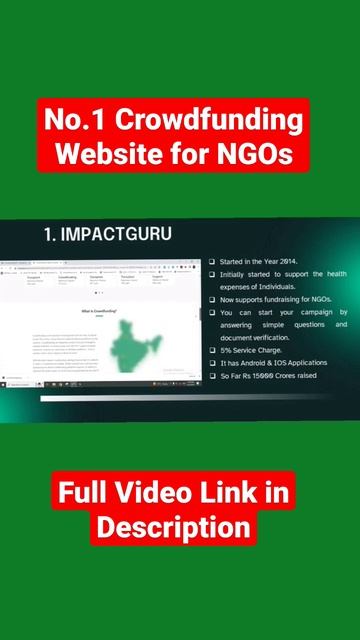 No 1 Crowdfunding Website for NGOs in India #trustregistration #impactguru #fundsforngos смотреть онлайн
