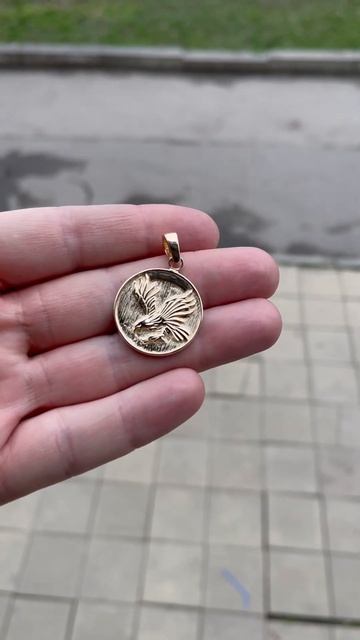 Кулон 🦅 заказной материал золото 585 пробы вес 8.5 грамм смотреть онлайн