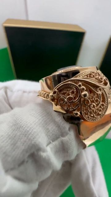 Золотое кольцо часики. Проба 585. Вес 15,54 гр. цена 70.000 руб смотреть онлайн