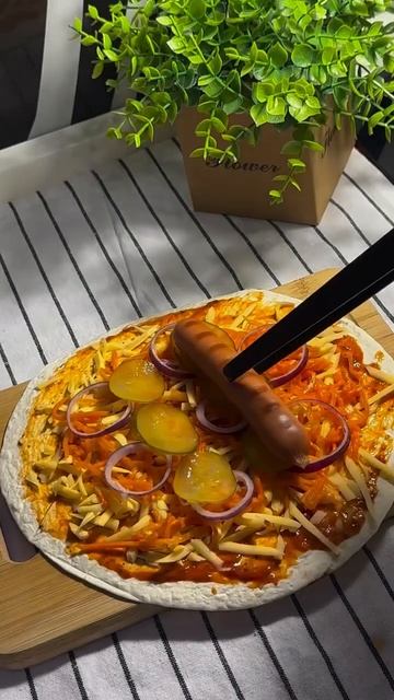 Хот-дог в тортилье #хотдог #рецепт #рецепты #еда #вкусно смотреть онлайн