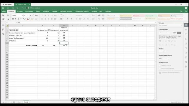 Табличный редактор 1. Применение формул