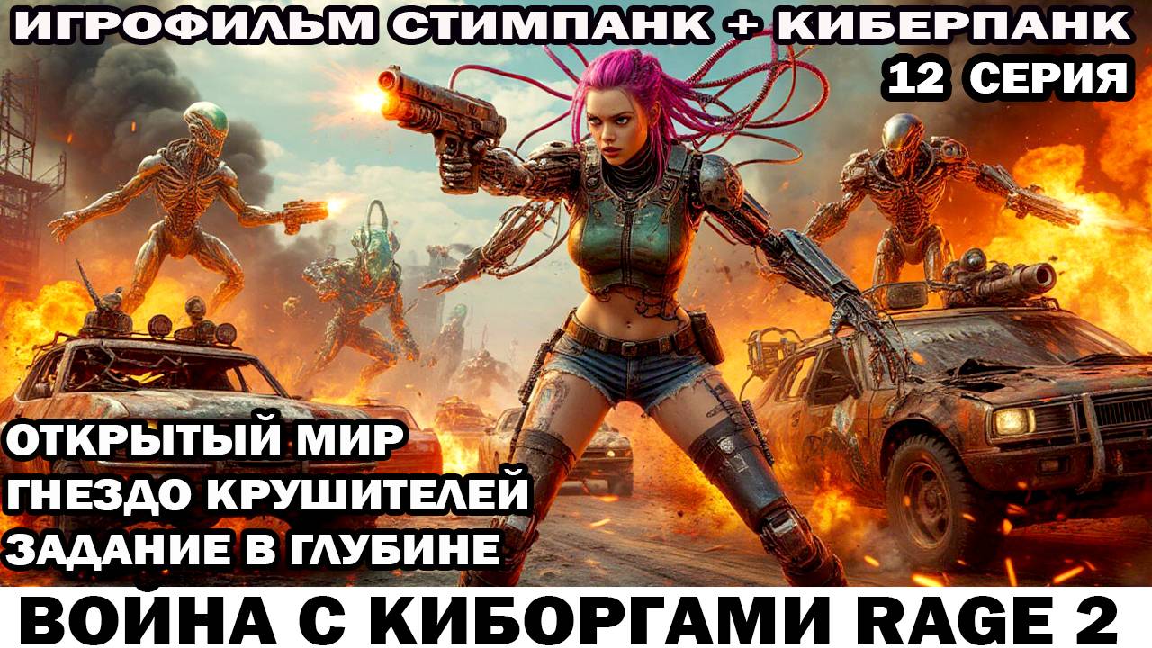 Война с киборгами Rage2 в стиле стимпанк киберпанк задание в Глубине и гнездо Крушитель 12 серия смотреть онлайн