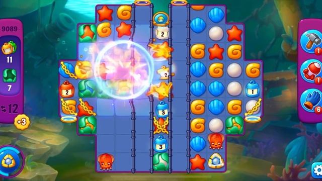 Level 9088 и 9089🔥🧨💥💣             Fishdom💣 Как пройти уровень?