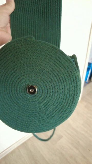 Сумочка-таблетка из хлопкового шнура    #сумкаизшнура #