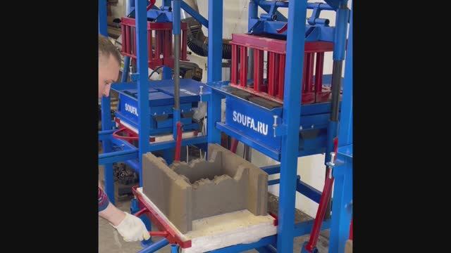 Станок для Производства блоков несъёмной опалубки 500х400х200мм смотреть онлайн