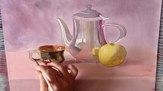 Как написать натюрморт с металлическим предметом? смотреть онлайн