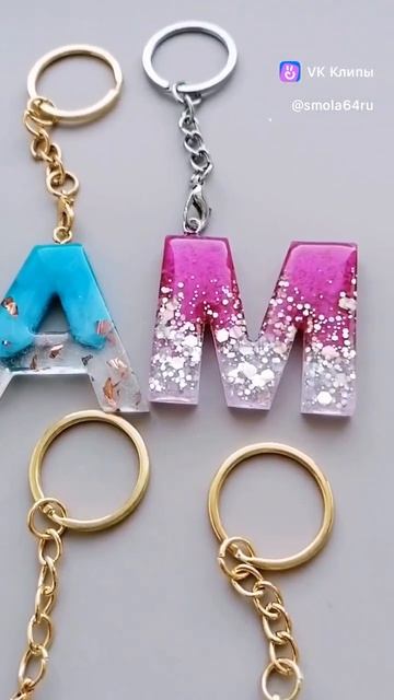 брелки-буквы из эпоксидной смолы смотреть онлайн