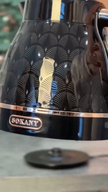 Електрочайник безшумний Sokany SK-1030 дисковий 1,7л, чорний смотреть онлайн