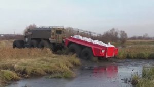 Снегоболотоход ХИЩНИК с прицепом - полная загрузка!