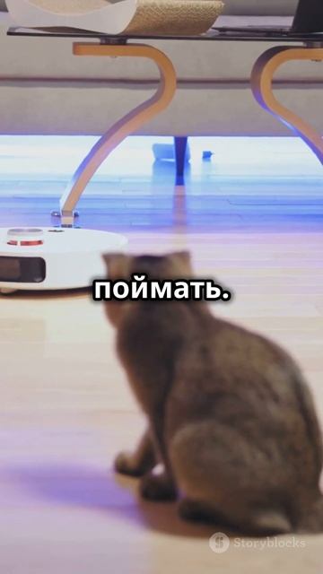 Кот Барсик и его новый трон: робот-пылесос! смотреть онлайн