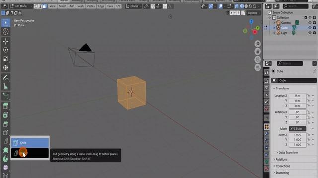 Knife Tool - как вырезАть из объекта / BLENDER уроки смотреть онлайн