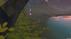 Genshin impact  Исследуйте кустарник на каменной стене. Прох?