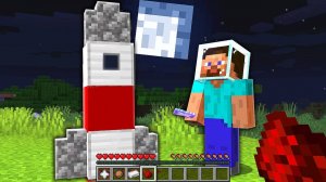 Как СКРАФТИТЬ РАКЕТУ в Майнкрафт? Полет на Луну БЕЗ МОДОВ! Секретные Постройки Minecraft