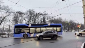 Новинка! Троллейбус Синара 6254.00 на улицах Петербурга!