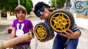 Воришка украл колёса у красной машинки. Истории для детей