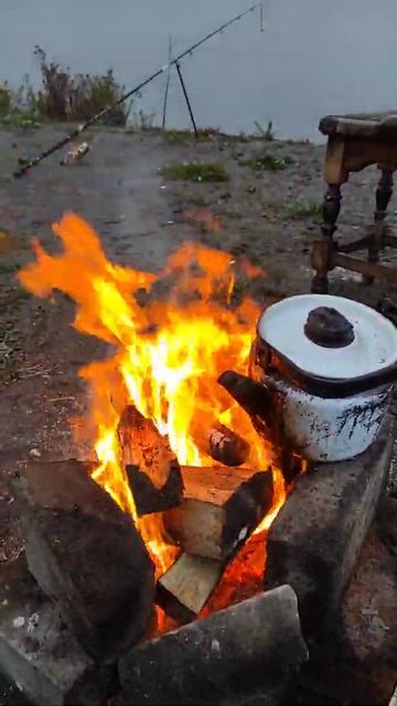 Огонь. Чайник на костре. Костер. Fire. смотреть онлайн