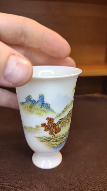 Цзиндэчженская пиала тончайший фарфор ручная роспись смотреть онлайн