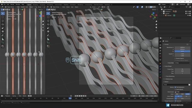 Зацикленная моушен графика в блендере