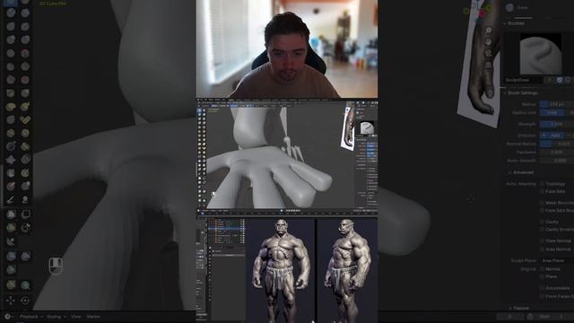 Скульптинг орка в Blender | Часть 2: Создаем руки и ноги смотреть онлайн