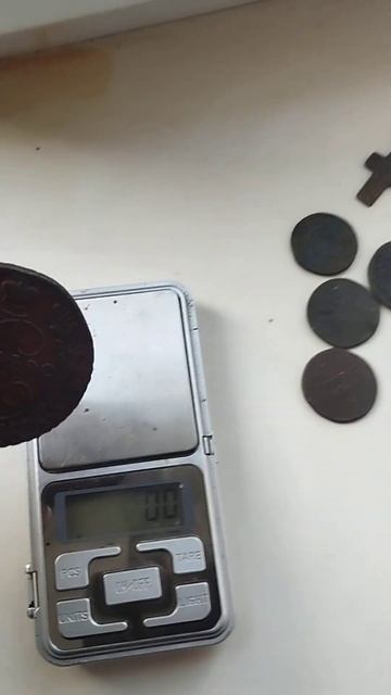 Точный вес бронзовой шайбы Екатерининский пятак! смотреть онлайн