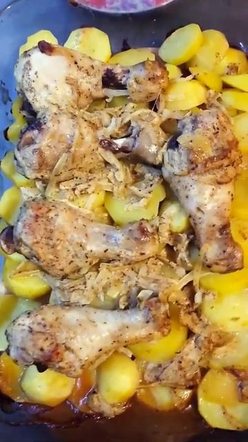картофель с куриными ножками на ужин в духовке🔥🔥🔥 смотреть онлайн