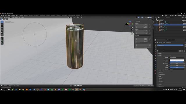Банка Колы. Моделирование, UV развертка и рендеринг смотреть онлайн