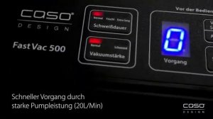 Вакуумный упаковщик (вакууматор) CASO FastVAC 500 - Обзор моде