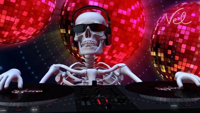 skeleton, skull, dj, disco, club, disc jockey, music, dance смотреть онлайн