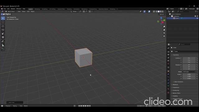 Туториал без воды, как сделать куб в Blender смотреть онлайн