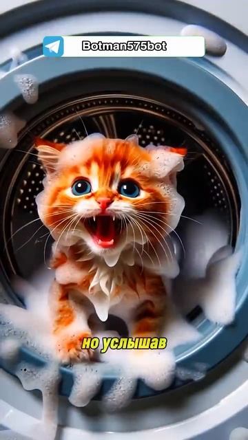 КОТИК ЗАСТРЯЛ В СТИРАЛЬНОЙ МАШИНЕ #подпишись #поставь? смотреть онлайн