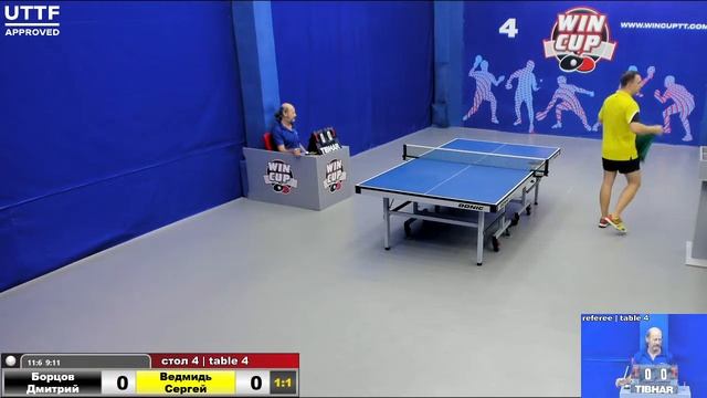 08:30 Борцов Дмитрий (2:3) Ведмидь Сергей  стол 4 ЮГ-1  14.09.21