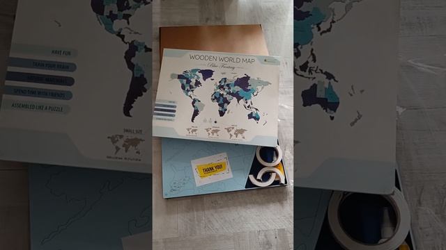 Распаковка — Декор настенный EWA Карта Мира Блю Фэнтез?