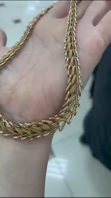 Золотой колье 585 проби вес 24,2 грамм длина 50см смотреть онлайн